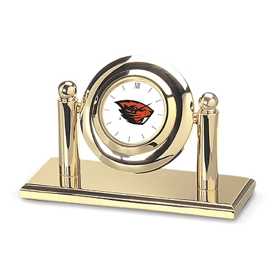 Gold Oregon State Beavers Arcade Desk Clock