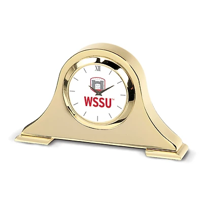 Gold Winston-Salem State Rams Napoleon Desk Clock
