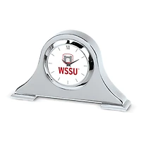 Silver Winston-Salem State Rams Napoleon Desk Clock