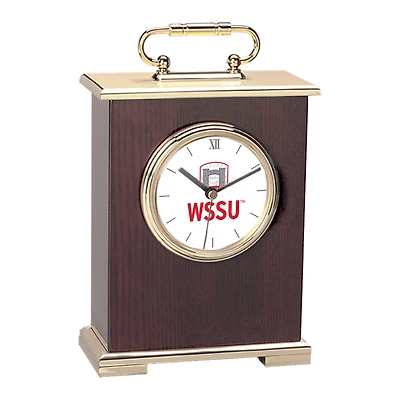 Gold Winston-Salem State Rams Carriage Clock