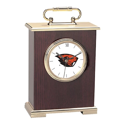 Gold Oregon State Beavers Carriage Clock