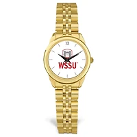 Women's  Gold Winston-Salem State Rams Rolled Link Bracelet Wristwatch