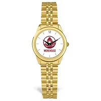 Women's  Gold Morehouse Maroon Tigers Rolled Link Bracelet Wristwatch
