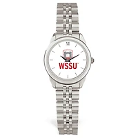 Women's  Silver Winston-Salem State Rams Rolled Link Bracelet Wristwatch