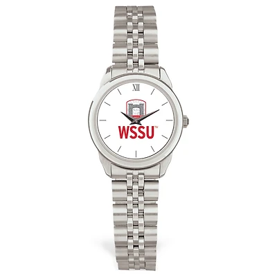 Women's  Silver Winston-Salem State Rams Rolled Link Bracelet Wristwatch