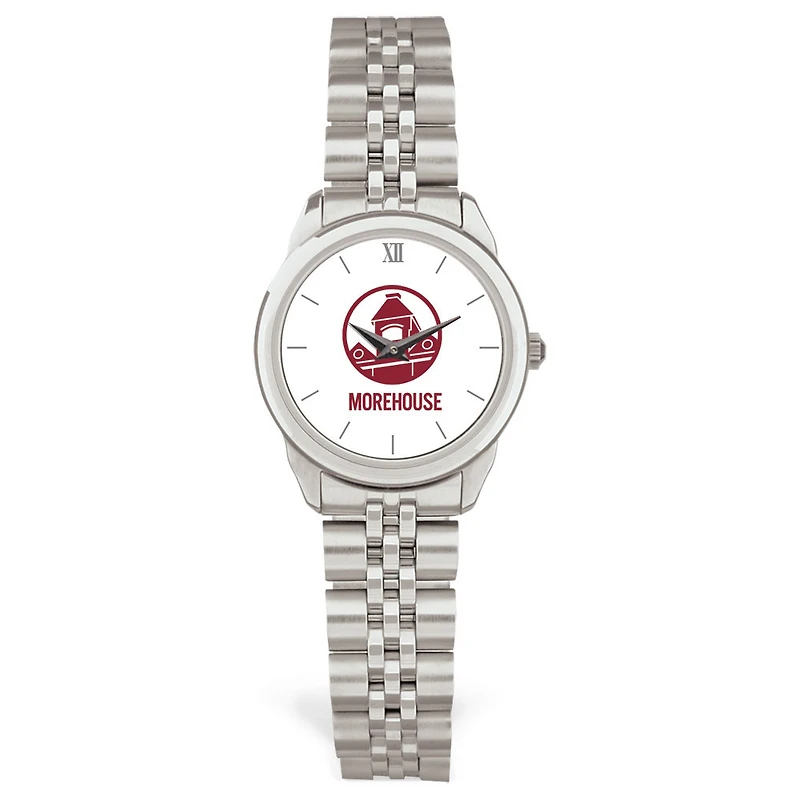 Women's  Silver Morehouse Maroon Tigers Rolled Link Bracelet Wristwatch