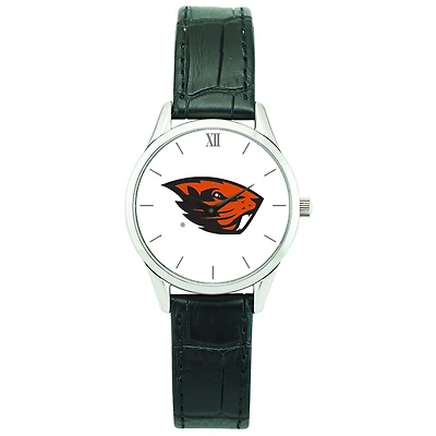 Women's  Silver Oregon State Beavers Stainless Steel Wristwatch