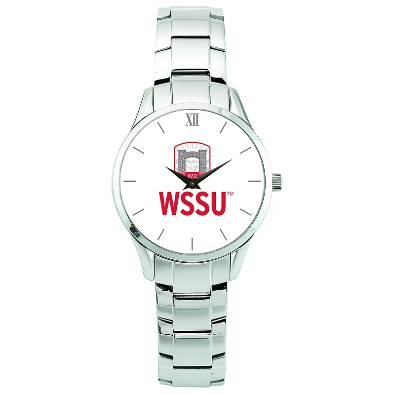 Men's  Silver Winston-Salem State Rams Stainless Steel Wristwatch