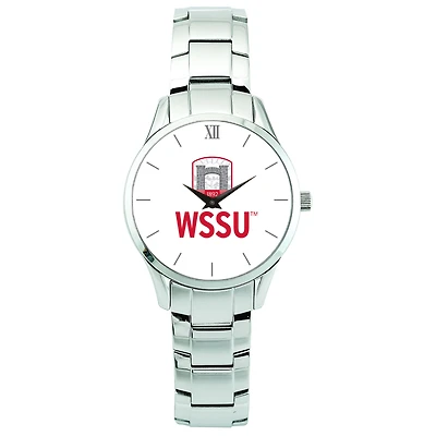 Men's  Silver Winston-Salem State Rams Stainless Steel Wristwatch