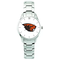 Men's  Silver Oregon State Beavers Stainless Steel Wristwatch