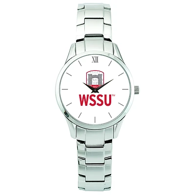 Women's  Silver Winston-Salem State Rams Stainless Steel Wristwatch