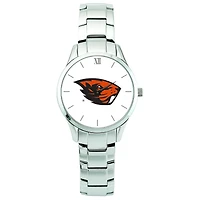 Women's  Silver Oregon State Beavers Stainless Steel Wristwatch
