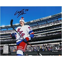 Matt Rempe New York Rangers Autographed 8" x 10" Stadium Series Pregame Photograph