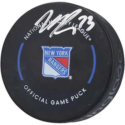Matt Rempe New York Rangers Autographed Official Game Puck