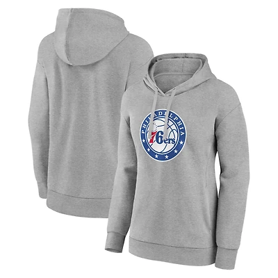 Women's Gray Philadelphia 76ers Alternate Logo Pullover Hoodie
