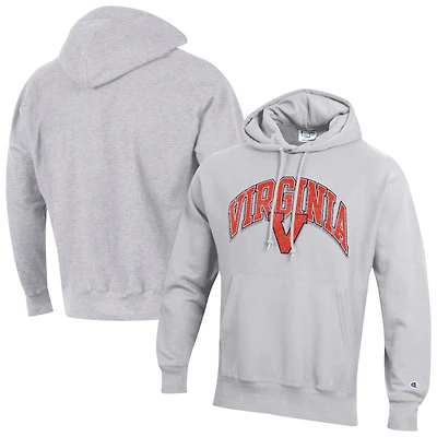 Men's Champion Gray Virginia Cavaliers Vault Late Night Reverse Weave Pullover Hoodie