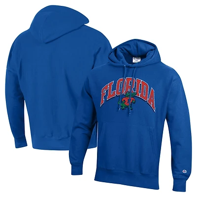 Men's Champion Royal Florida Gators Vault Late Night Reverse Weave Pullover Hoodie