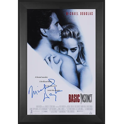 Michael Douglas Basic Instinct Autographed Framed 11" x 17" Movie Poster