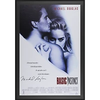 Michael Douglas Basic Instinct Autographed Framed 27" x 40" Movie Poster