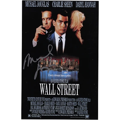 Michael Douglas Wall Street Autographed 11" x 17" Movie Poster