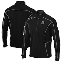 Men's Columbia  Black Durham Bulls Omni-Wick Shotgun Quarter-Zip Pullover Top
