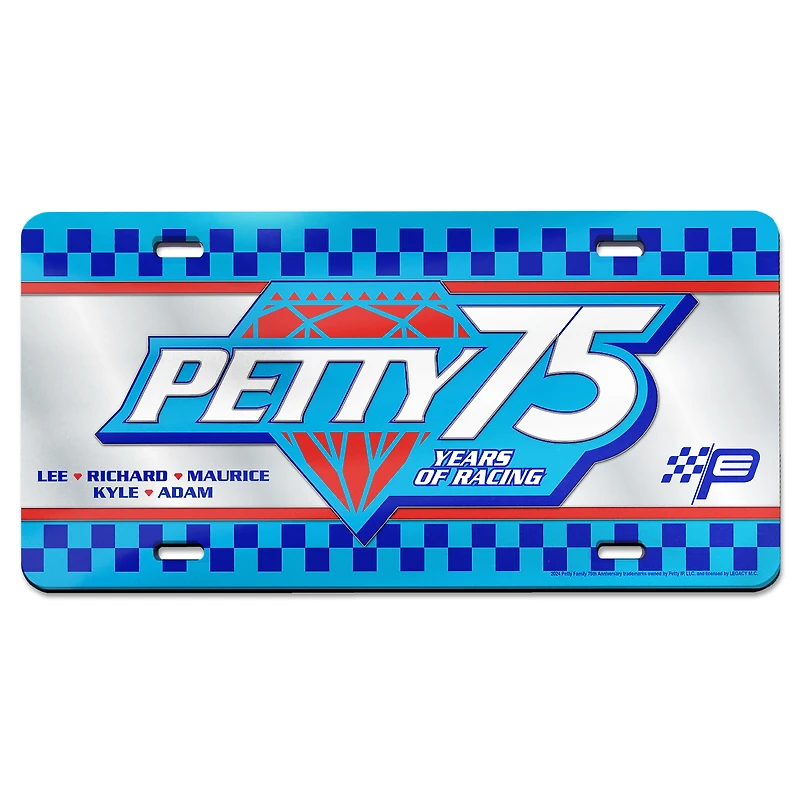 WinCraft  Richard Petty 75th Anniversary Laser Cut Acrylic License Plate