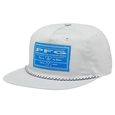 Men's Columbia Gray PFG Back Tack Snapback Hat