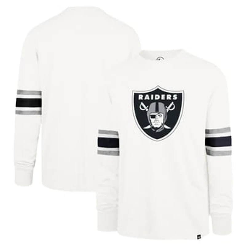 Men's '47 White Las Vegas Raiders Gridiron Premier Brex Long Sleeve T-Shirt