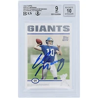 Eli Manning New York Giants Autographed 2004 Topps #350 Beckett Fanatics Witnessed Authenticated 9/10 Rookie Card