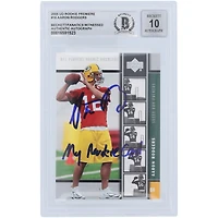 Aaron Rodgers Green Bay Packers Autographed 2005 Upper Deck Rookie Premiere #16 Beckett Fanatics Witnessed Authenticated 10 Rookie Card with "My Rookie Card" Inscription