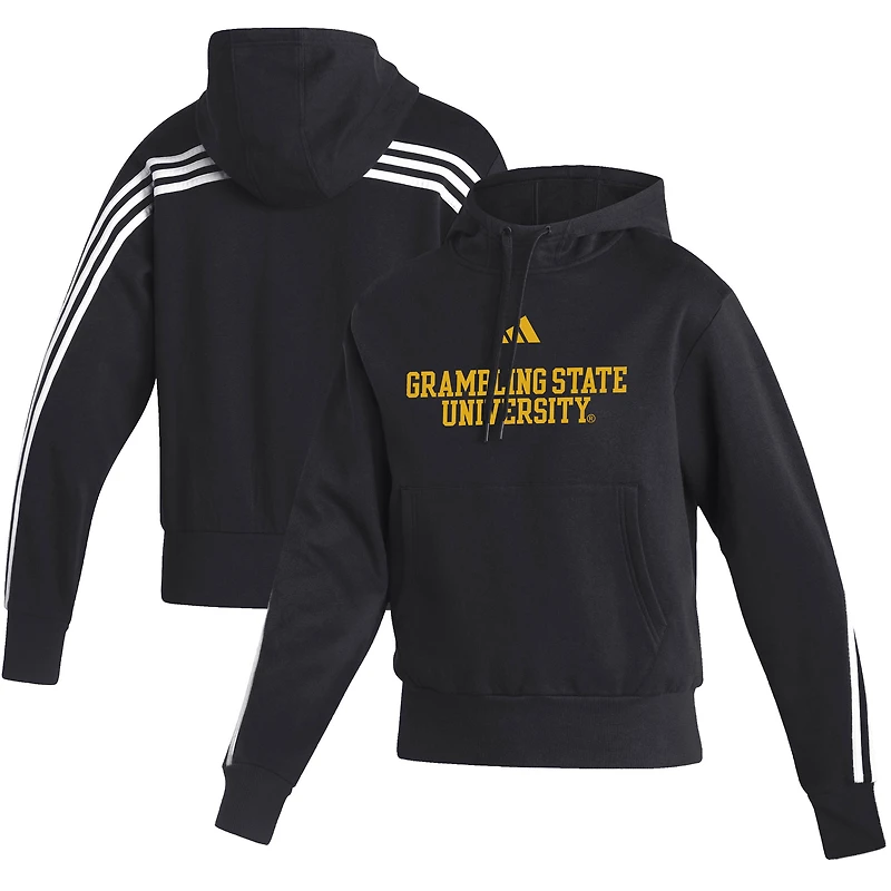 Women's adidas  Black Grambling Tigers Sideline Fashion Pullover Hoodie