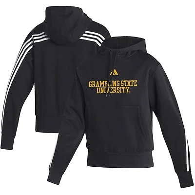 Women's adidas  Black Grambling Tigers Sideline Fashion Pullover Hoodie