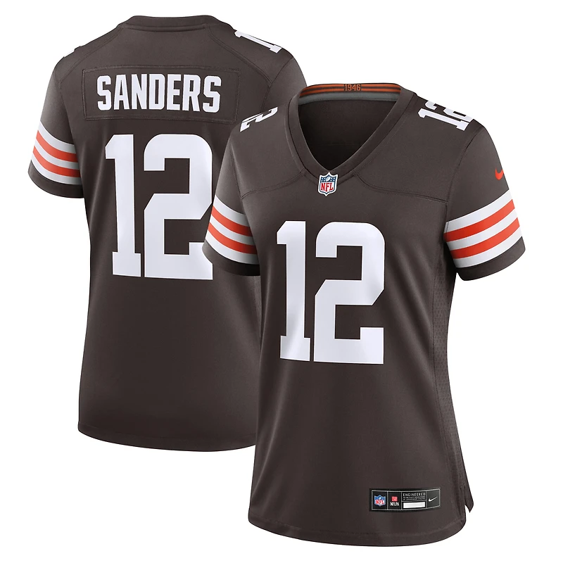Women's Nike Shedeur Sanders Brown Cleveland Browns 2025 NFL Draft Game Jersey