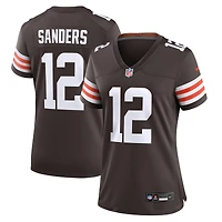Women's Nike Shedeur Sanders Brown Cleveland Browns 2025 NFL Draft Game Jersey