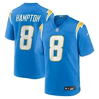 Men's Nike Omarion Hampton Powder Blue Los Angeles Chargers Game Player Jersey