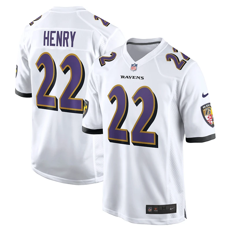 Men's Nike Derrick Henry White Baltimore Ravens White Game Jersey