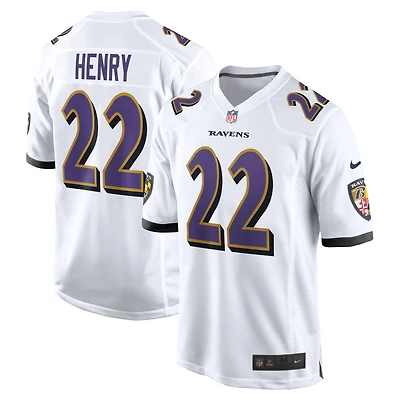 Men's Nike Derrick Henry  White Baltimore Ravens White Game Jersey