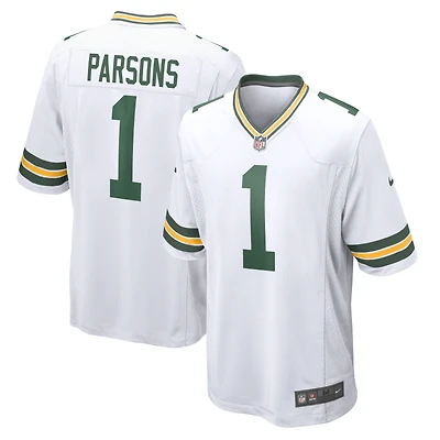 Men's Nike Micah Parsons White Green Bay Packers Game Player Jersey