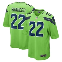 Men's Nike Rashid Shaheed  Neon Green Seattle Seahawks Alternate 2  Game Jersey