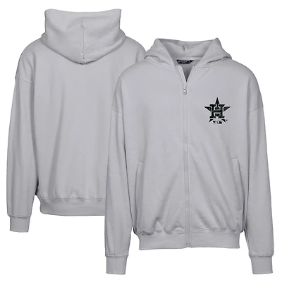 Men's Levelwear Gray Houston Astros Uphill Digital Camo Full-Zip Hoodie