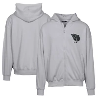 Men's Levelwear Gray Cleveland Guardians Uphill Digital Camo Full-Zip Hoodie