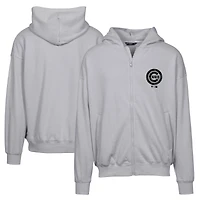 Men's Levelwear Gray Chicago Cubs Uphill Digital Camo Full-Zip Hoodie