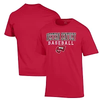 Men's Champion  Red Western Kentucky Hilltoppers Stack Baseball T-Shirt