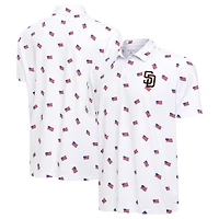 Men's Antigua White San Diego Padres  Americana Polo