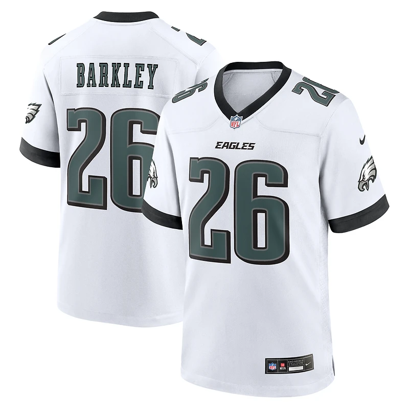 Men's Nike Saquon Barkley White Philadelphia Eagles Game Jersey