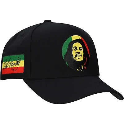 Men's  Black Bob Marley A-Frame Adjustable Hat