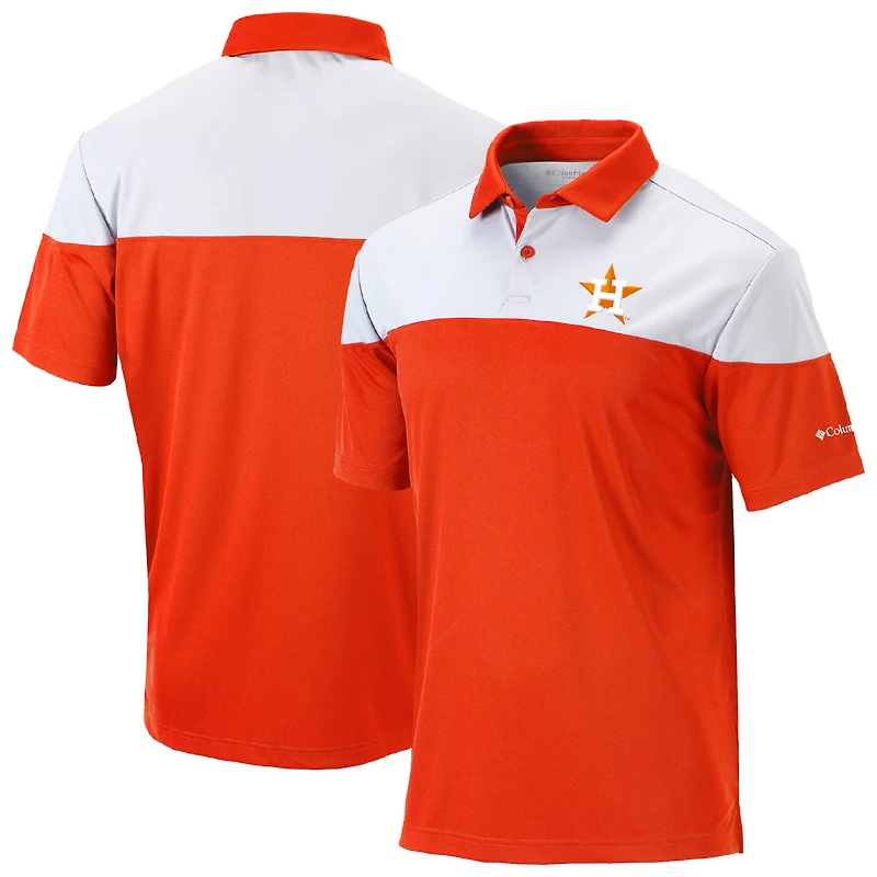 Men's Columbia Orange Houston Astros Omni-Wick Best Ball Polo