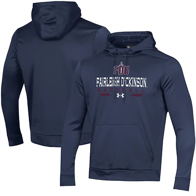 Men's Under Armour  Navy Fairleigh Dickinson Knights Baseball Pullover Hoodie