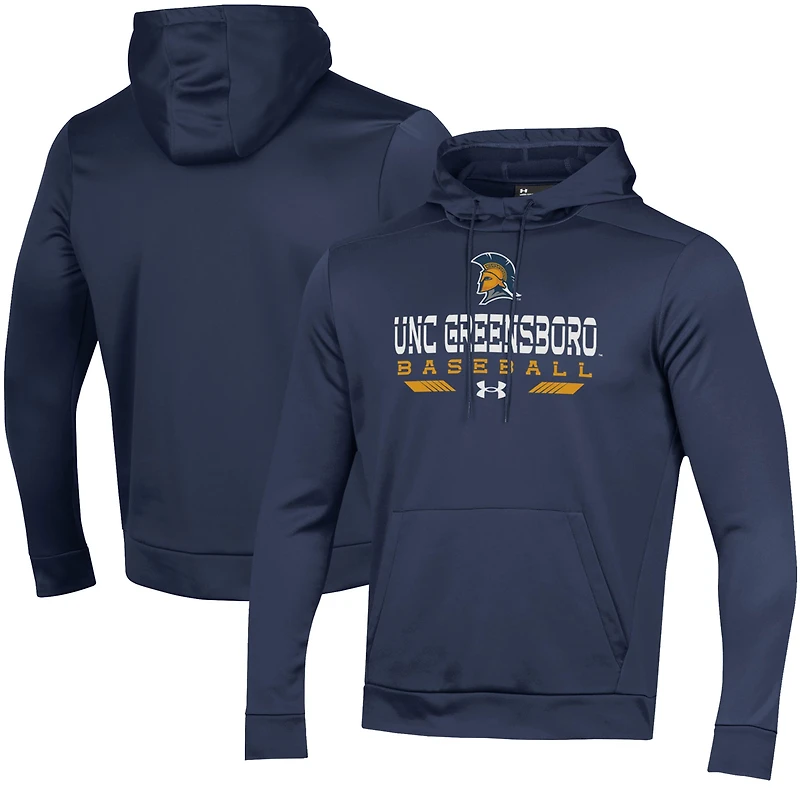 Men's Under Armour  Navy UNCG Spartans Baseball Pullover Hoodie
