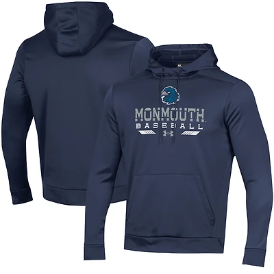 Men's Under Armour  Navy Monmouth Hawks Baseball Pullover Hoodie